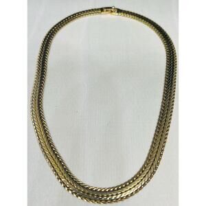 Monet necklace, vintage Monet, vintage jewelry, vintage necklace, snake chain